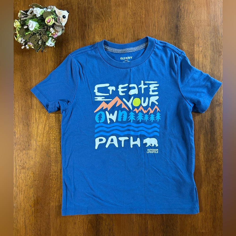 Mountain Nature Graphic Tee | Boy Small (6-7) | Create Your Own Path | Old Navy